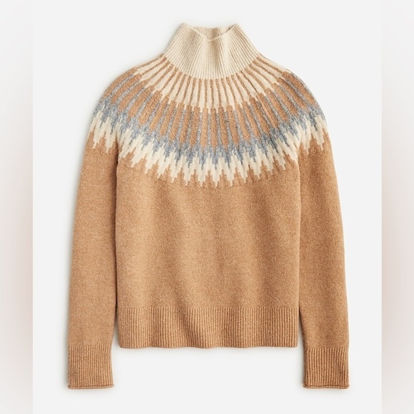 J Crew Fair Isle turtleneck sweater in Supersoft yarn BV370 - Picture 1 of 3